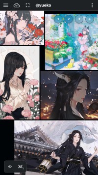 Floref mobile canvas in portrait layout, Yueko example